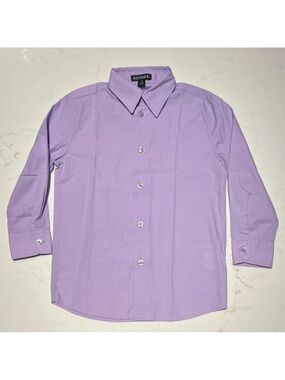 George • 6 • Boy’s Button Up Dress Shirt Lavender Purple